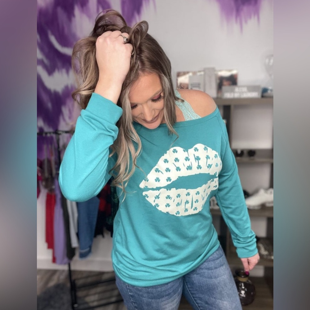 St. Patrick’s Day Lip Print Women's Top